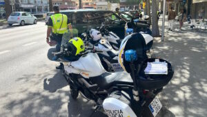 Control contra las distracciones de la Polic&iacute;a Local de Palma.
