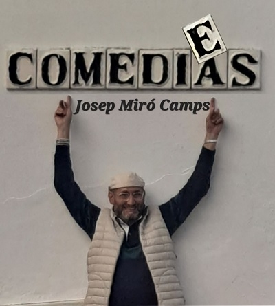 josep miro 10 Josep Miró posa junto a un cartel de "Comedias"