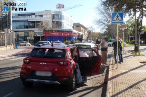 Coche involucrado en accidente