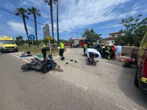 Dos heridos en un choque frontolateral en Cala Ratjada