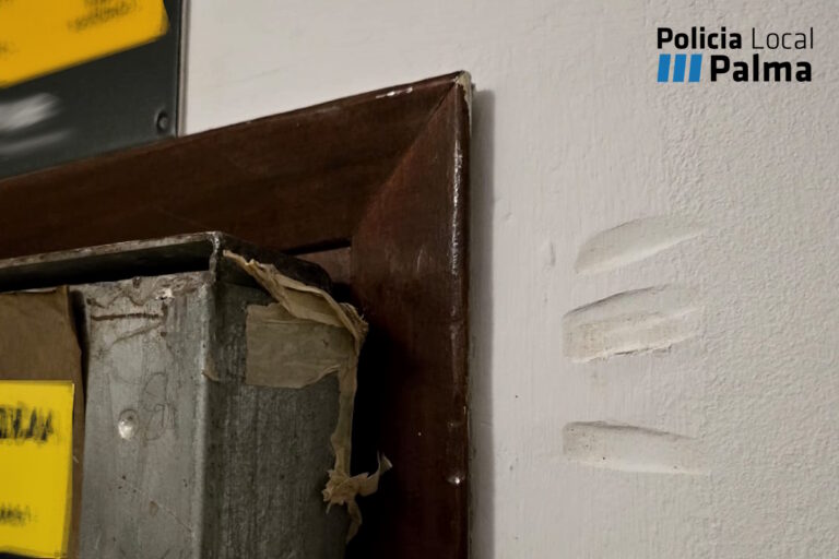 Daños pared provocados en intento de okupación