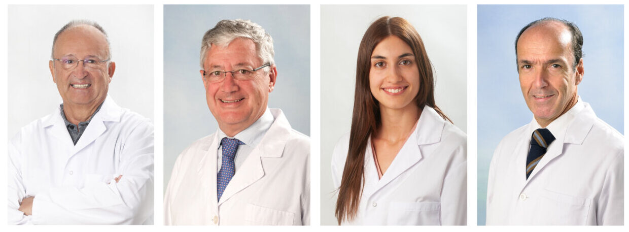 Dr. Luis Salvà, Dr. Antonio Amer, Dra. Olivia Rodríguez y Dr. Juan Sánchez, expertos en cirugía refractiva de Oftalmedic Salvà