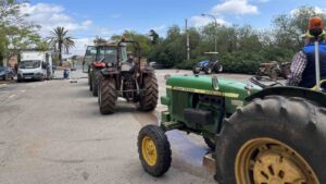 Una de treintena de tractores pasan la ITV en Santany&iacute;.