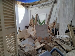 Techo de vivienda derrumbado Can Picafort