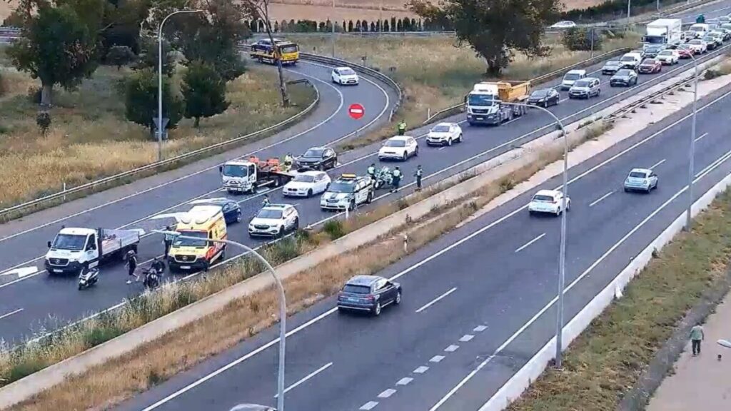 Accidente en la autopista de Inca.