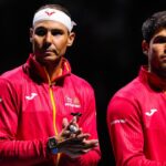 Rafa Nadal y Carlos Alcaraz, durante la pasada Copa Davis.