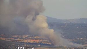 Declarado un incendio forestal fuera de control en una zona habitada de Sant Jordi