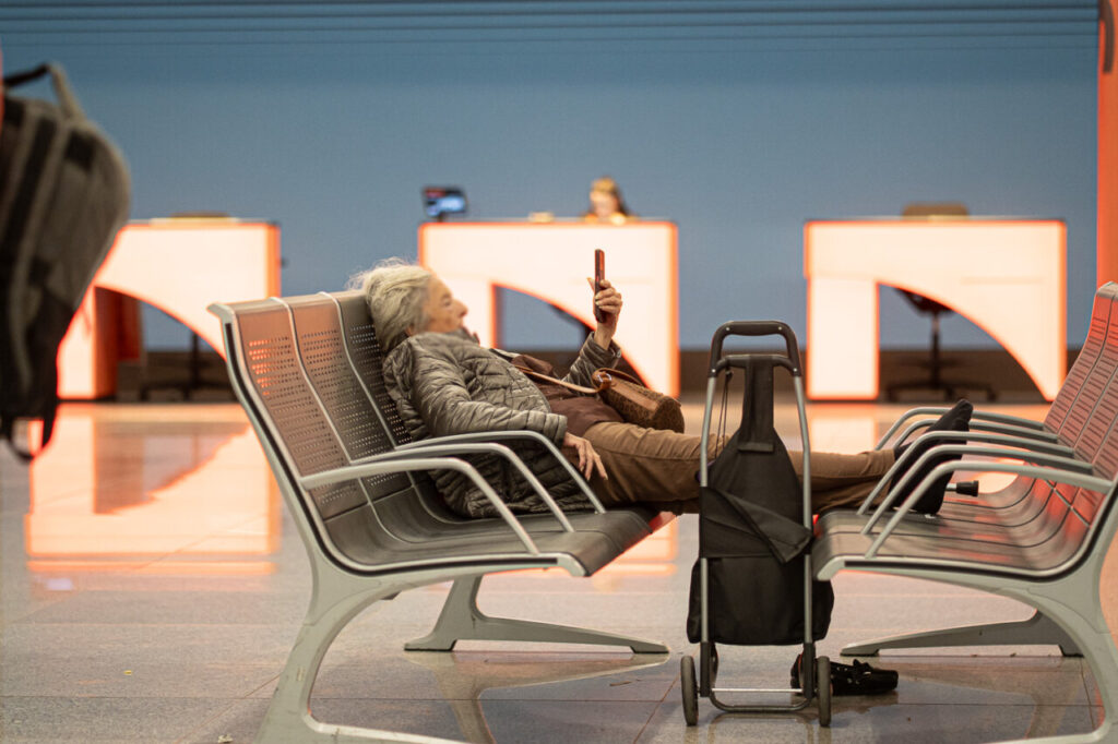 homeless Sin techo en el Aeropuerto de Palma