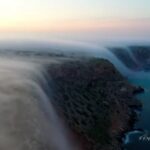 Cascada de niebla en Mallorca.