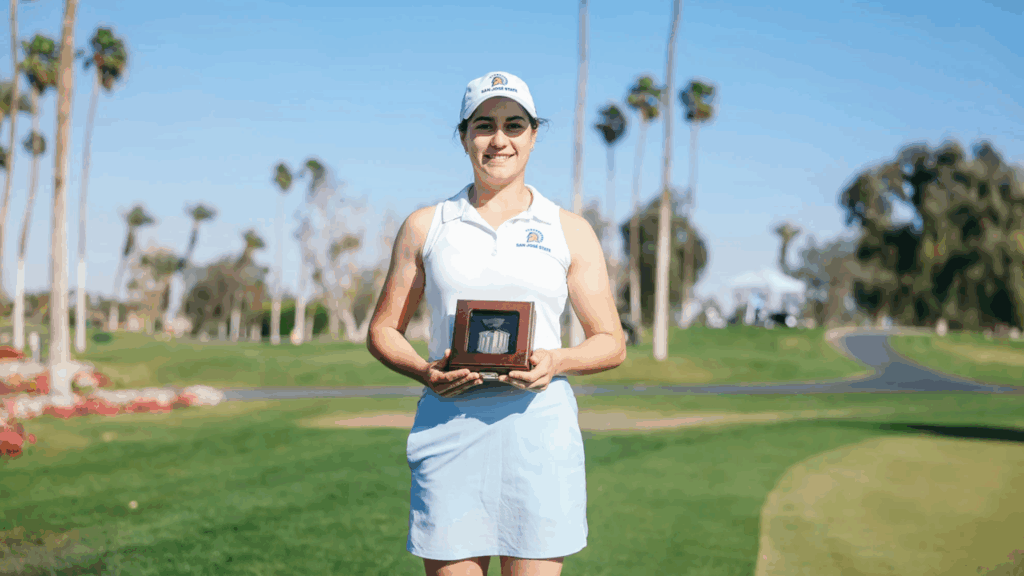 Lucia López ante el reto de arrebatar el titulo nacional de golf femenino a la Comunidad Valenciana