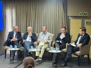 El presidente de la Federaci&oacute;n Empresarial Hotelera de Mallorca (FEHM), Javier Vich, en el evento 'Retos y futuro del turismo de sol y playa en Espa&ntilde;a'.