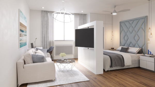 Una habitación a la venta en un piso piloto de habitacion.com.