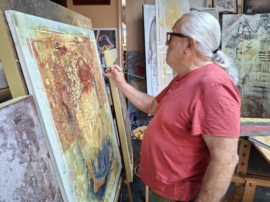 Josep Urrea pintando Josep Urrea pintando