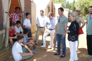Llorenç Galmés, en el campamento La Victoria