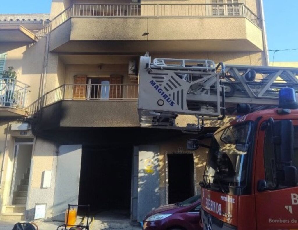 Incendio garaje Porto Cristo