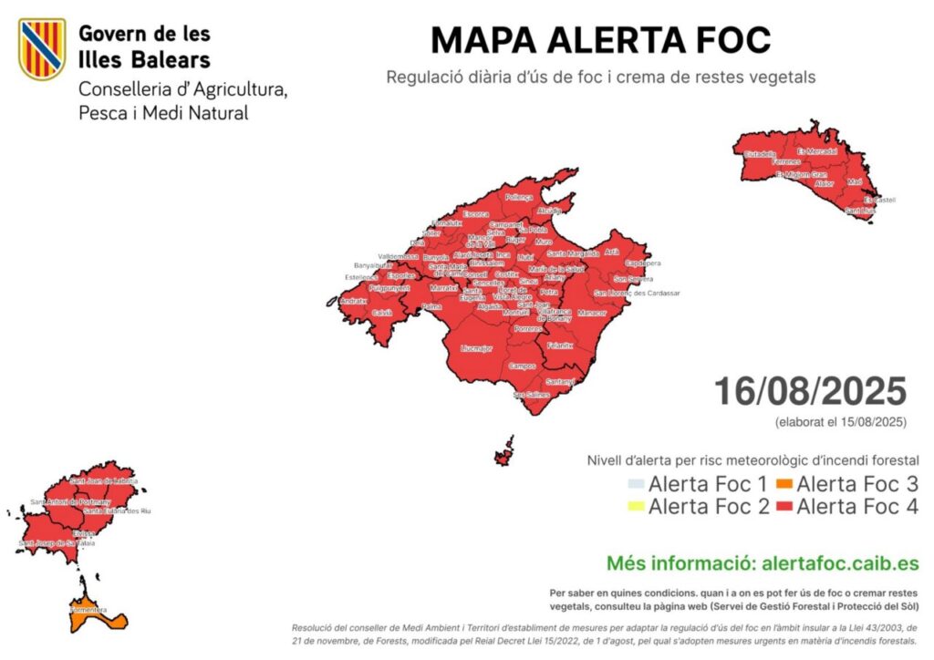 Mapa riesgo incendios forestales