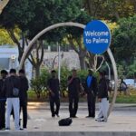 Inmigrantes irregulares en la estación marítima de Palma
