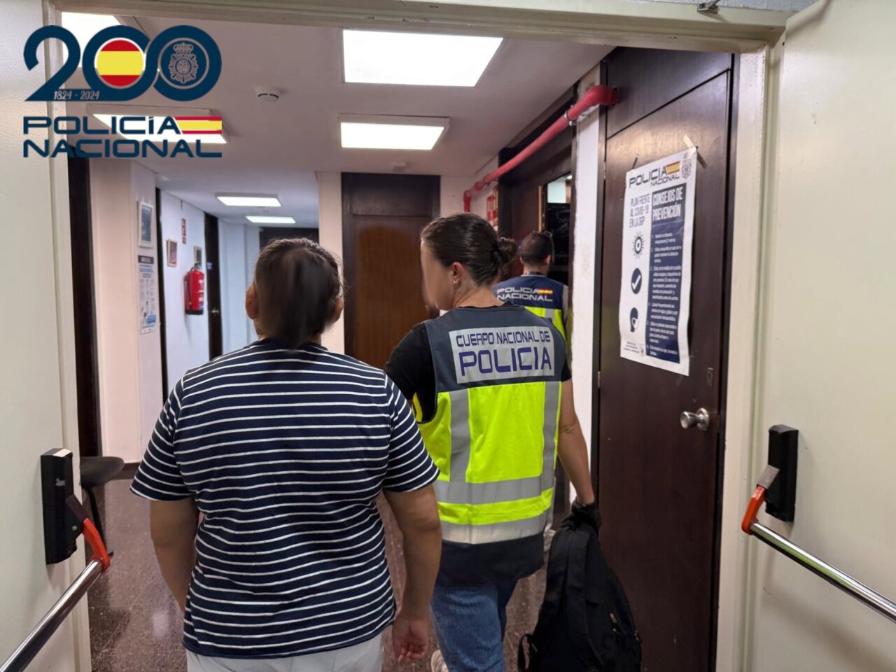 La arrestada en dependencias policiales.