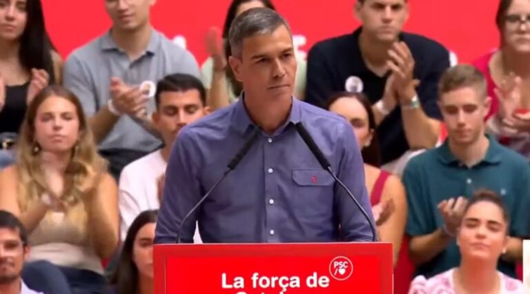 Pedro Sánchez en la Fiesta de la Rosa del PSC