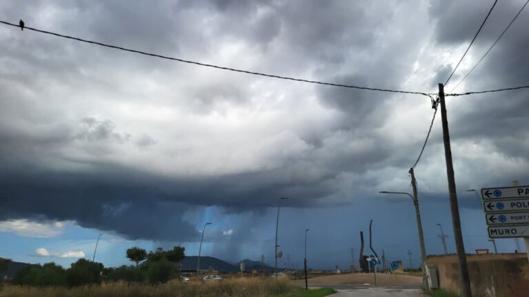 Tromba de agua en el norte de Mallorca