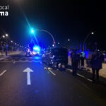 Accidente entre una motocicleta y una furgoneta en el Paseo Marítimo de Palma.