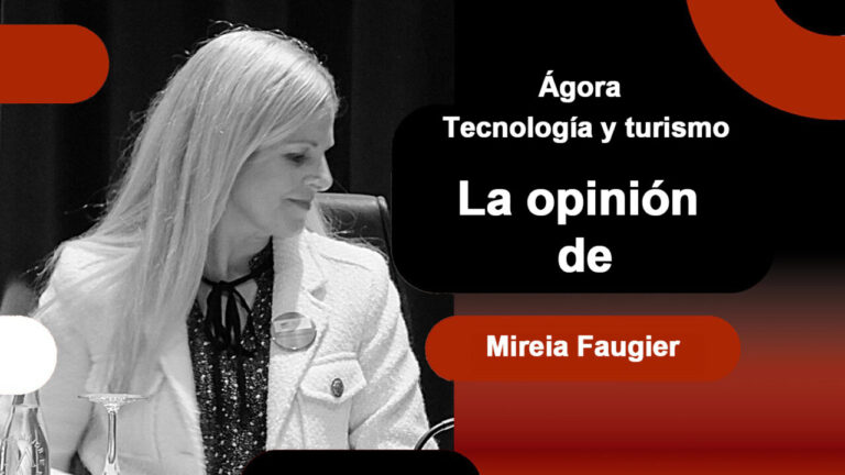 Mireia Faugier durante un evento sobre tecnología y turismo