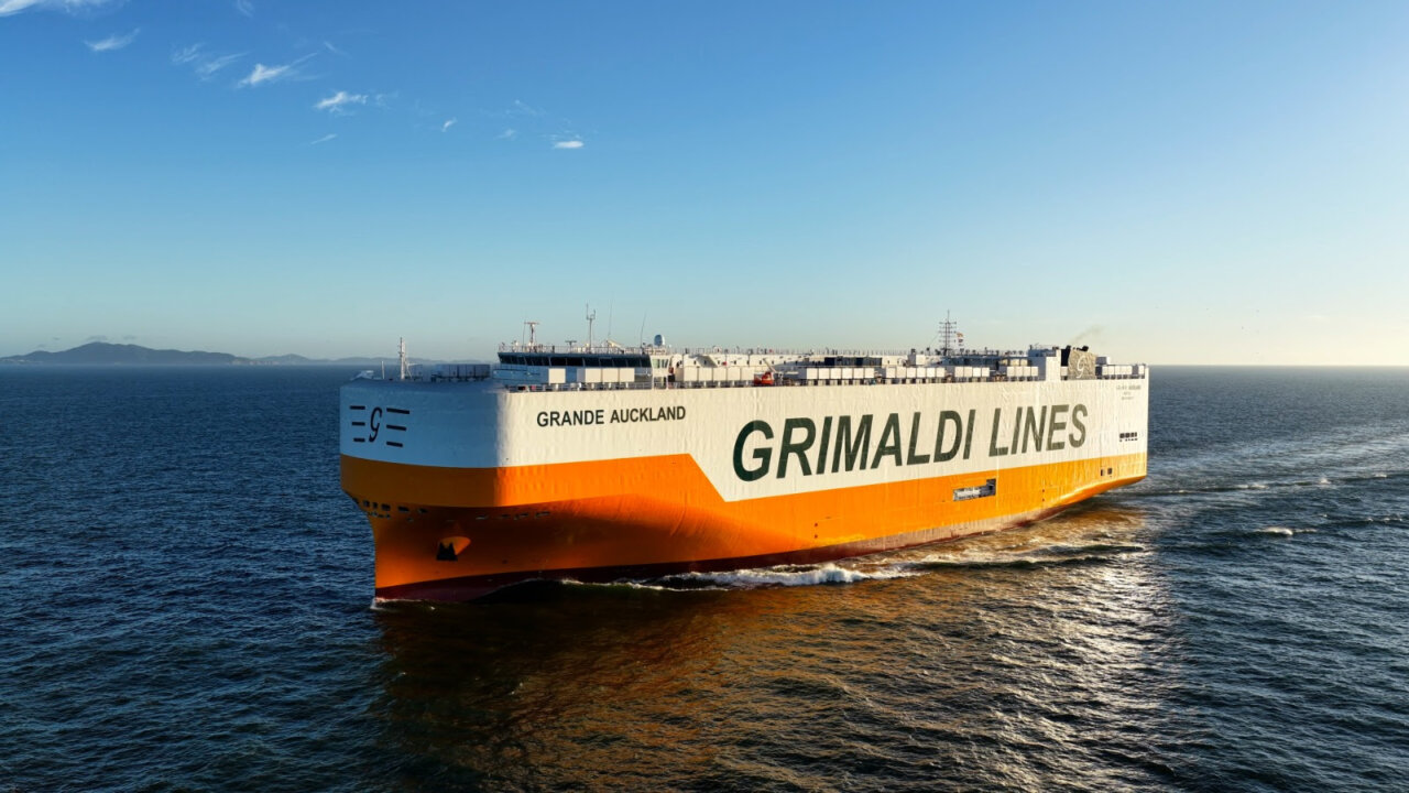 El Grupo Grimaldi presenta el 'Grande Auckland', uno de los buques m&aacute;s sostenibles de su flota