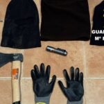 Herramientas y ropa utilizadas en un intento de robo en Porreres.