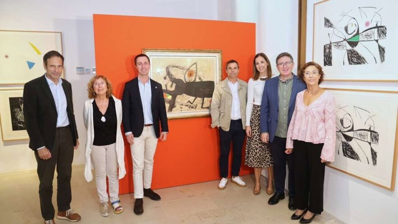 Inauguración de la exposición de Joan Miró en el Museu de Mallorca