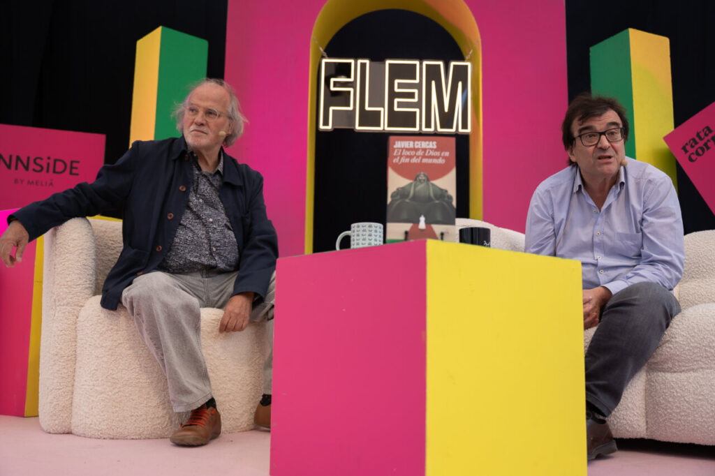 Entrevista en el Festival FLEM con Javier Cercas y Andreu Manresa