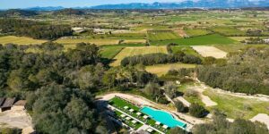 Vista aérea de la finca Sa Bastida en Alaró, Mallorca
