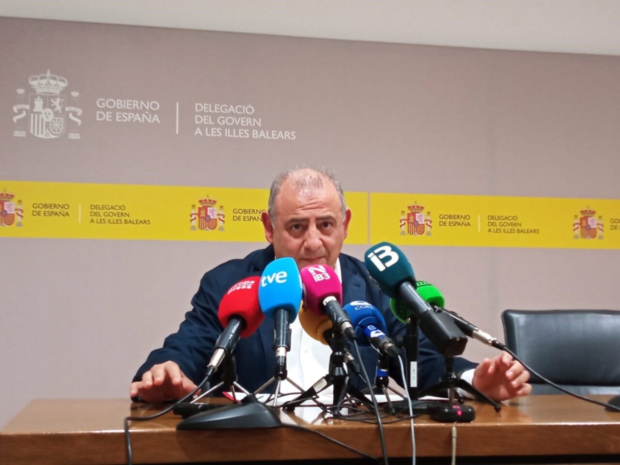 Alfonso Rodríguez durante una conferencia sobre Frontex y migración en Baleares