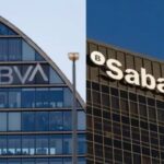 Edificios de BBVA y Sabadell en una imagen conjunta