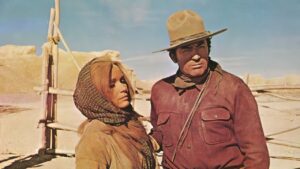 Escena de la película La noche de los gigantes con dos personajes principales.