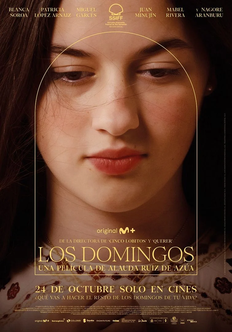 Cartel de la película Los Domingos con una joven pensativa