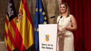 Marga Prohens durante su discurso en el Día de la Hispanidad