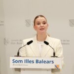 Marga Prohens en una rueda de prensa del Govern de les Illes Balears