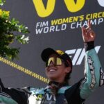 María Herrera celebrando su victoria en el Mundial de WCR 2025
