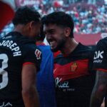 Jugadores del RCD Mallorca celebrando un gol en el partido