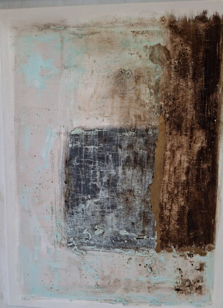 Abstracto de colores suaves en la obra de Karina Cappato