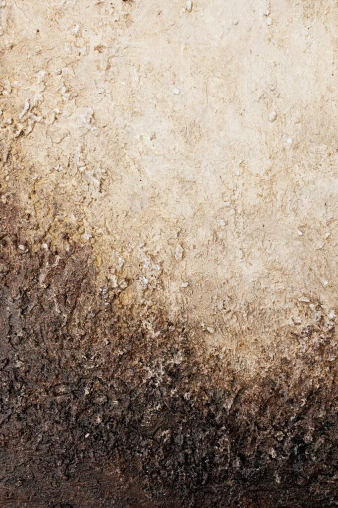 Textura abstracta en tonos beige y marr&oacute;n de una obra de arte