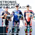 Joan Mir en el podio del Gran Premio de Malasia 2025