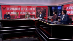 Panel de debate del programa Torn de Paraula sobre la ley de memoria democrática