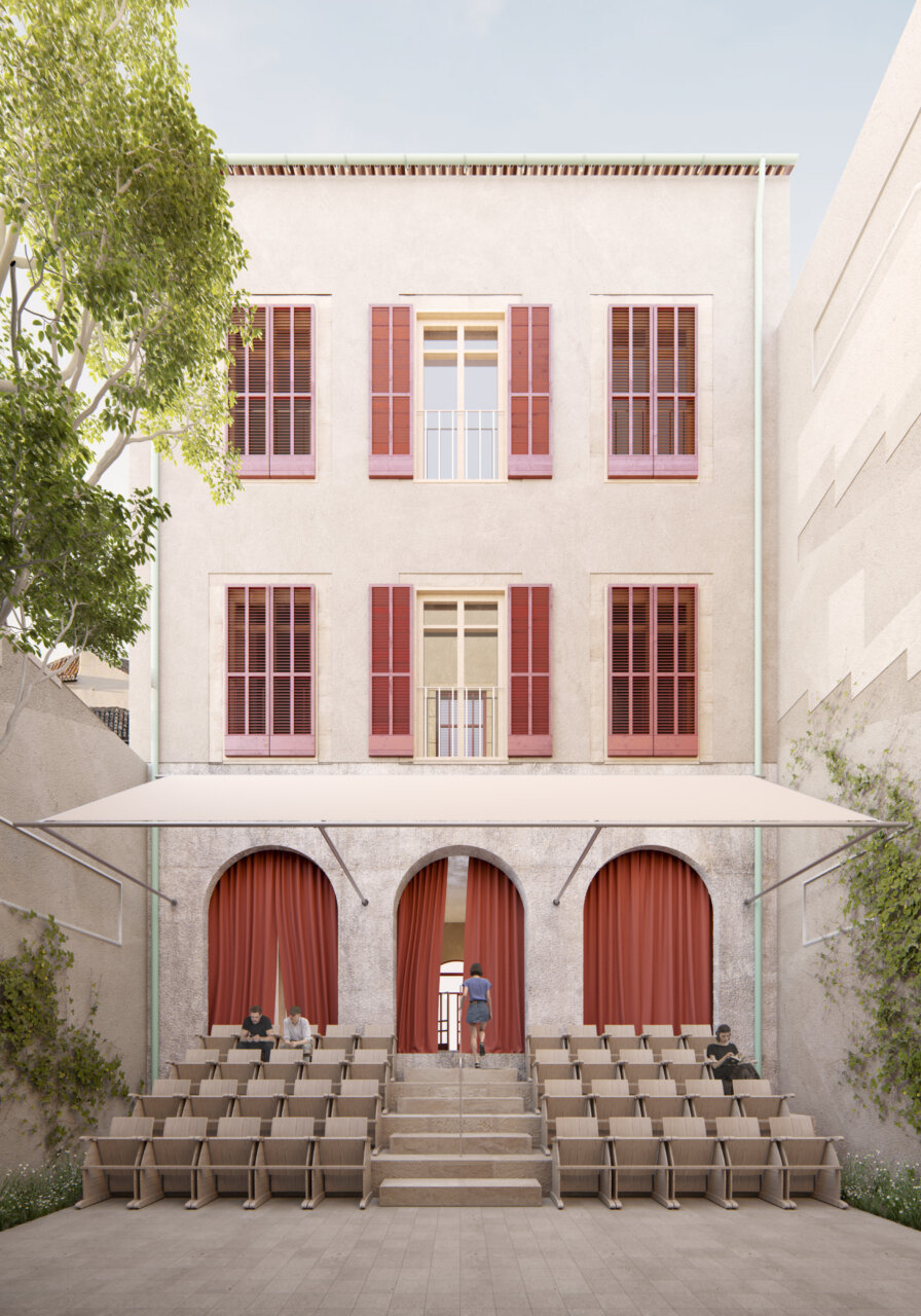 Render del antiguo cine Fantasio transformado en viviendas sociales en Sóller