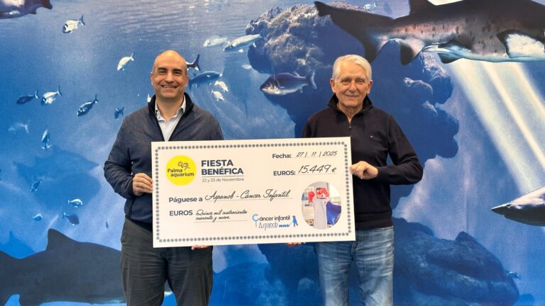 La fiesta solidaria de Palma Aquarium recauda 15.449 euros para la Asociación Aspanob