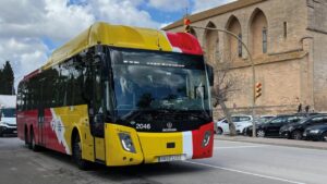 Autobús del TIB en Mallorca en un accidente de tráfico