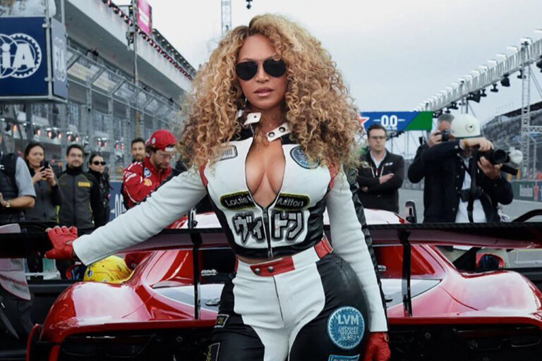 Beyoncé en un mono de piloto en la Fórmula 1 de Las Vegas