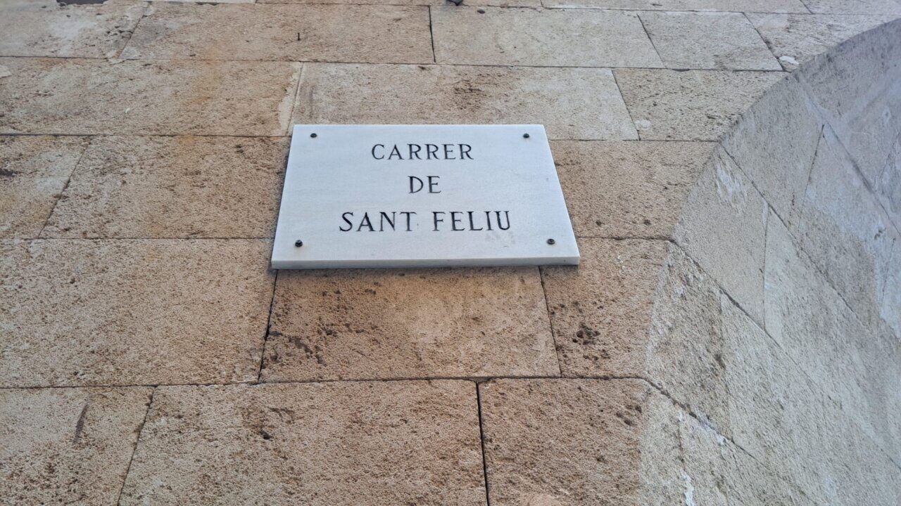 Placa del Carrer de Sant Feliu en Palma de Mallorca