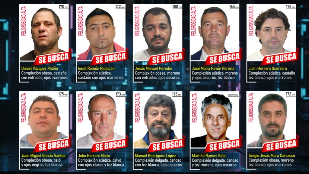 Asesinos, violadores y narcos: la Policía busca a los 10 fugitivos más peligrosos de España