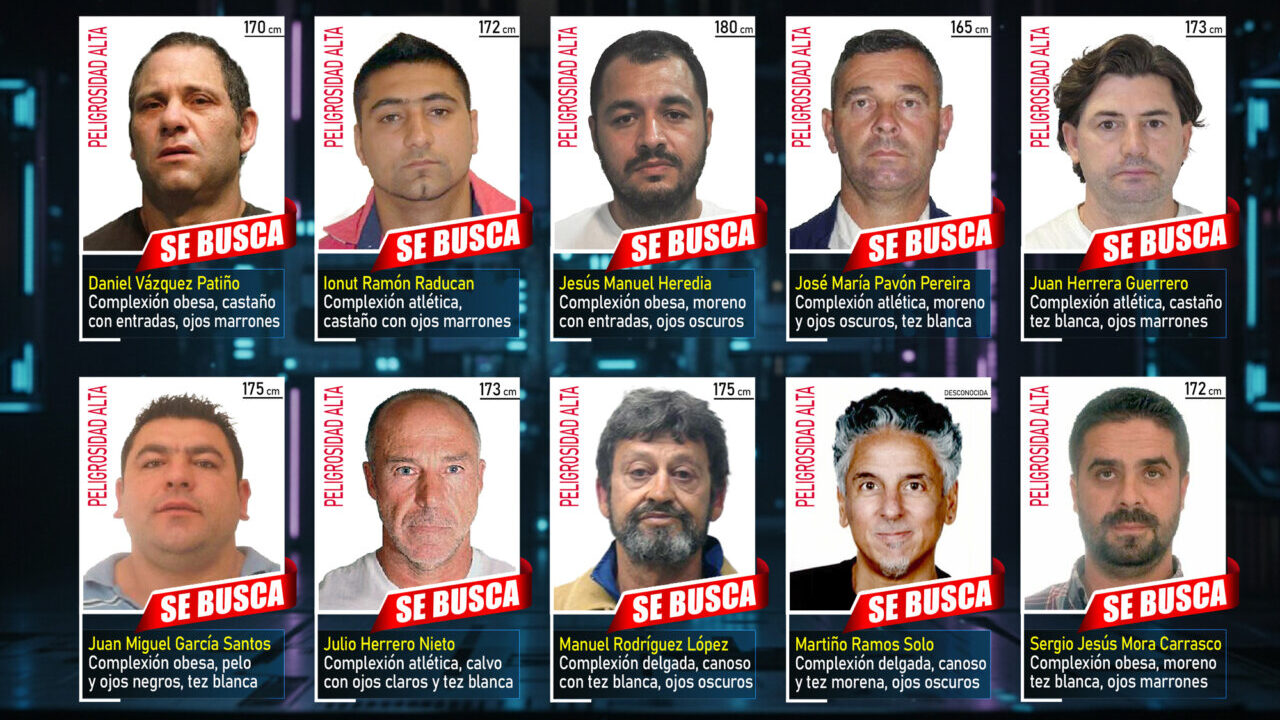 Asesinos, violadores y narcos: la Polic&iacute;a busca a los 10 fugitivos m&aacute;s peligrosos de Espa&ntilde;a